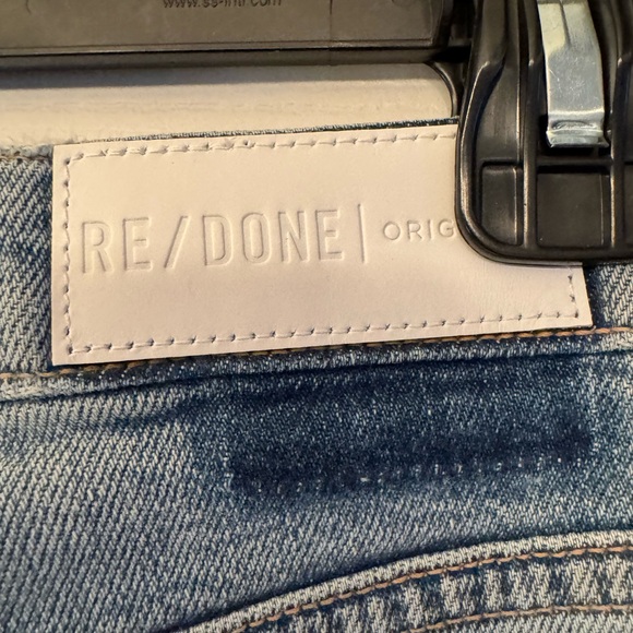 REDONE High Rise Stove Pipe Straight Leg Unfinished Hem Women’s Shorts Size 26 - Picture 7 of 15